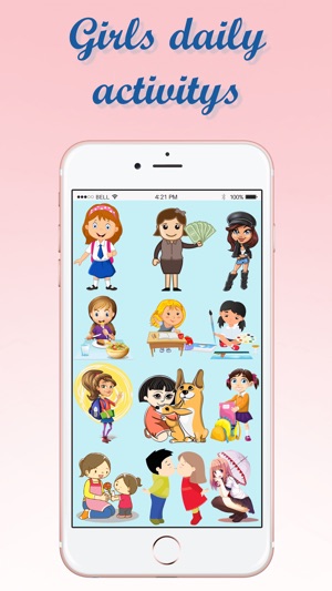 Girls Daily Activity Emojis(圖4)-速報App