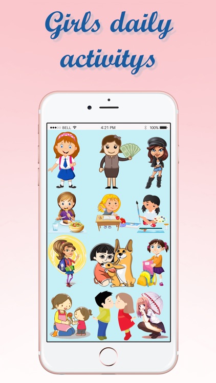 Girls Daily Activity Emojis screenshot-3