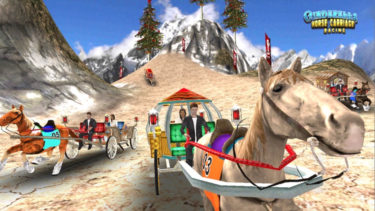 Cinderella Horse Cart Racing screenshot-3