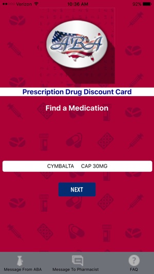 ABA Drug Card