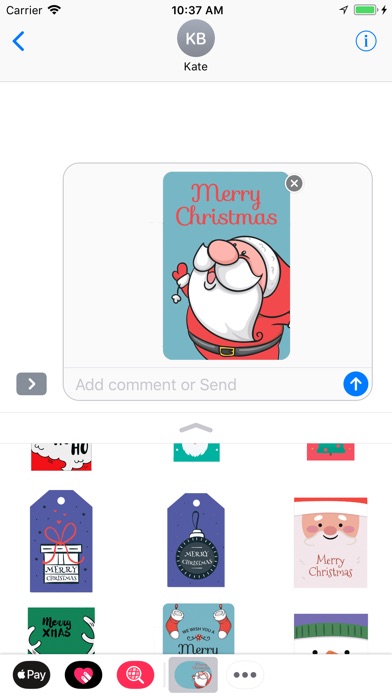 Merry Christmas stickers card screenshot 4