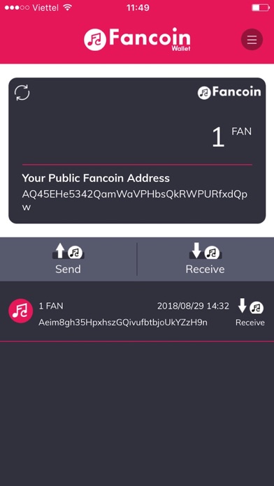 Fancoin Wallet screenshot 3