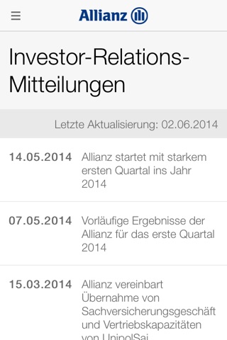 Allianz Investor Relations screenshot 4
