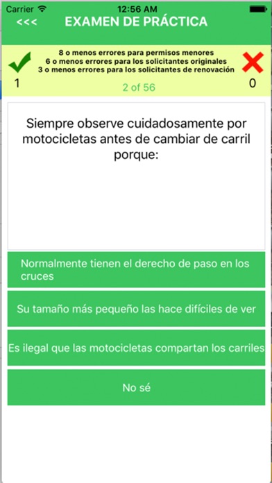 DMV EXAMEN DE PRACTICA EN ESPANOL screenshot 4