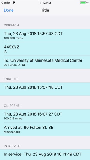 EMS Vehicle/Destination Log(圖6)-速報App