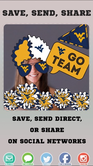 West Virginia Mountaineers PLUS Selfie Stickers(圖4)-速報App