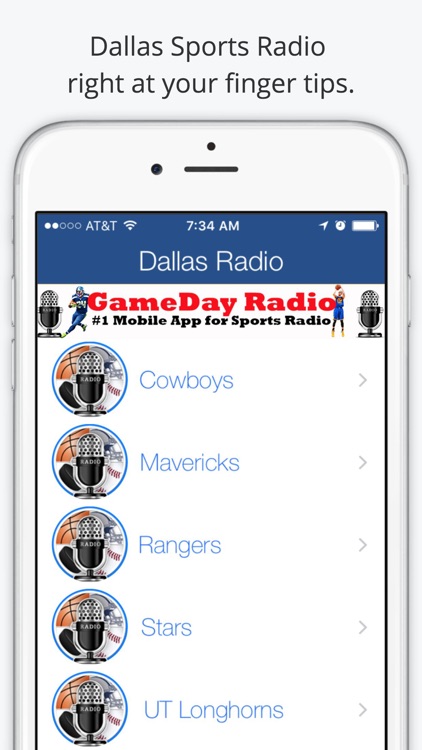 Dallas GameDay Radio for Cowboys Mavericks Rangers