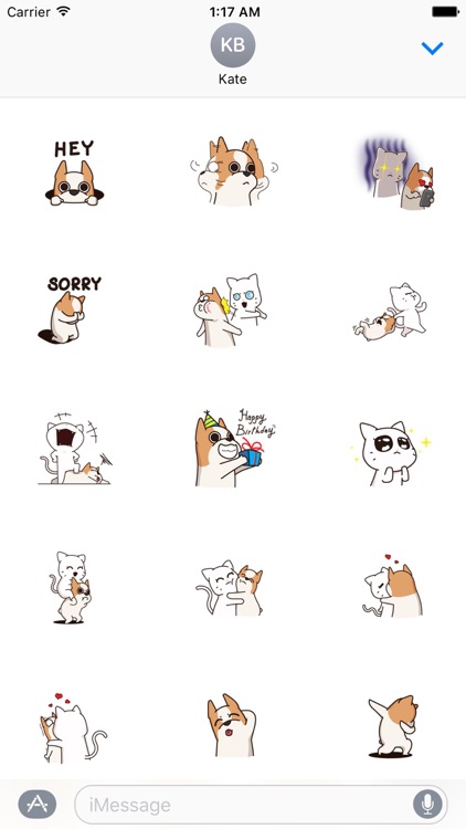 Dog and Cat Love Story Sticker