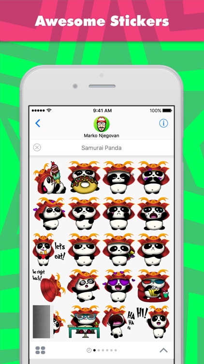 Samurai Panda stickers by CandyASS