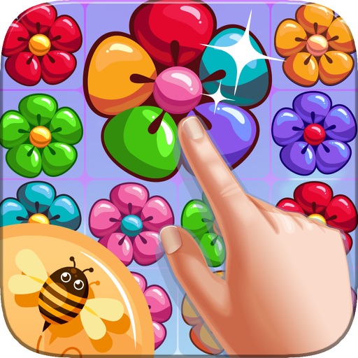 Flowerz Garden Merging - Link Color Match Puzzle Icon