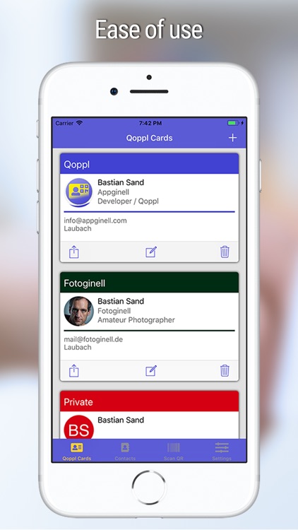 Qoppl - A QR Business Card App