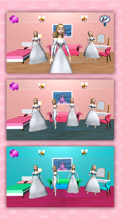 Princesses 3D Coloring book - Painting game screenshot-3