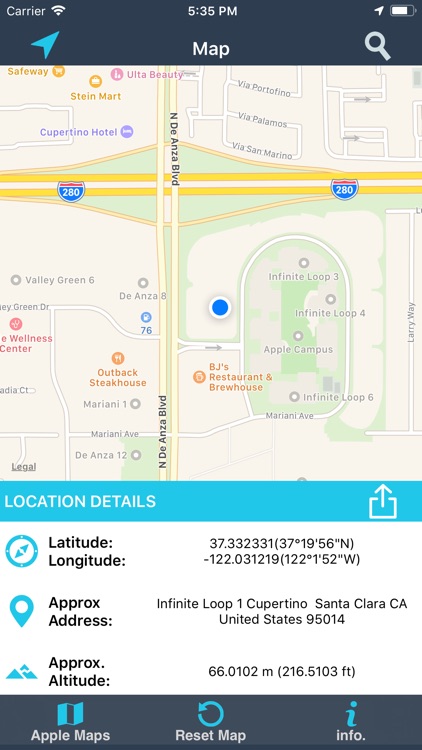 Find My Location details