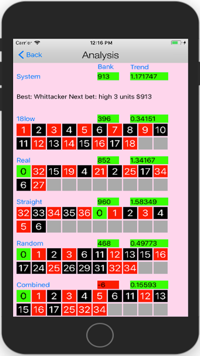 Roulette Systems Tracker screenshot 2