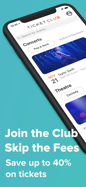 Ticket Club - No Fee Tickets(圖1)-速報App