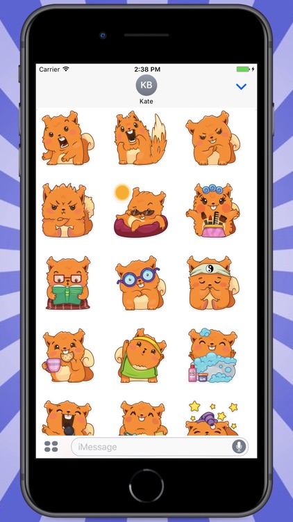 Cute Ginger Squirrel Stickers