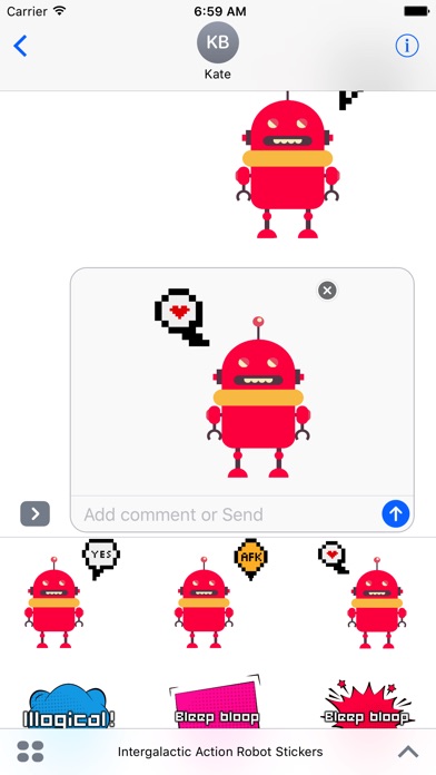 Robot Crowd Action Stickers screenshot 3