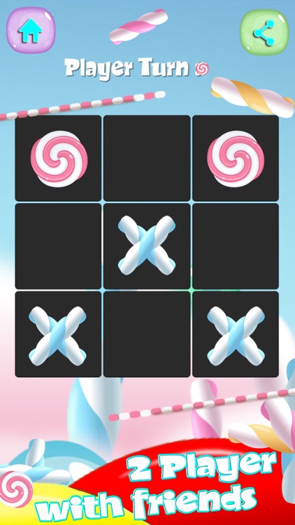 Tic Tac Toe ! Candy 2 Player