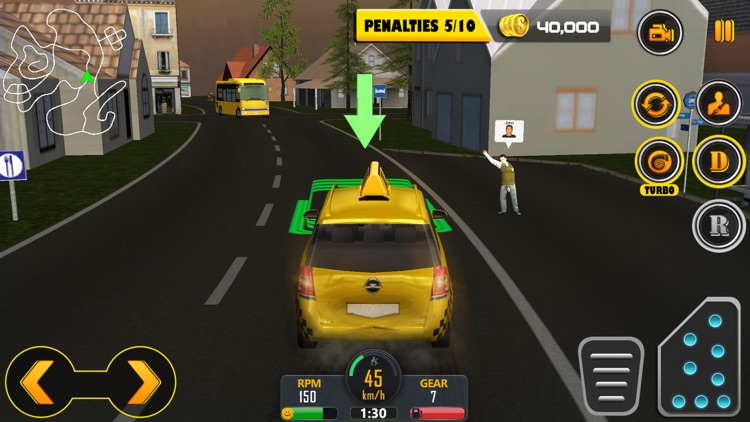 Crazy Hill Speed Taxi Driving 3D screenshot-3