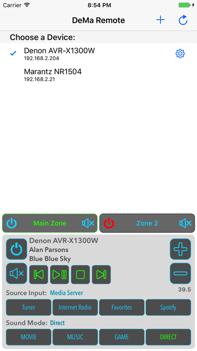 DeMa Remote Widget for Denon & Marantz Screenshot 3