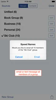 How to cancel & delete speed names - contacts 1