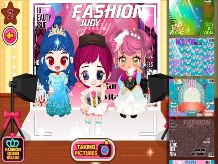 公主魔法学院 - 冰雪女王的化妆换装游戏