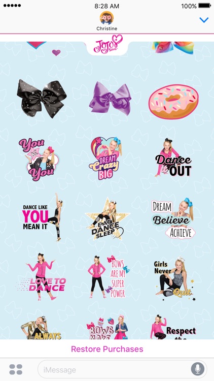 JoJo Siwa Stickers by Nickelodeon