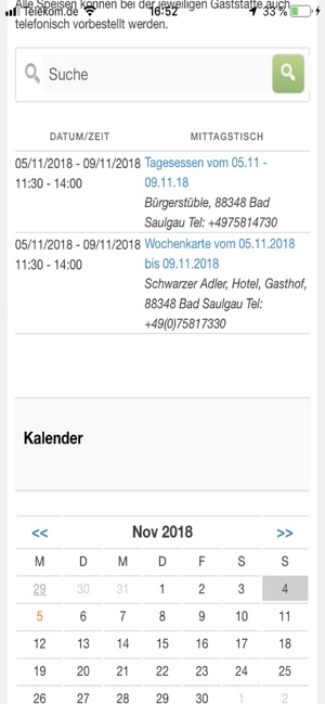 Mittagstisch Bad Sauglau