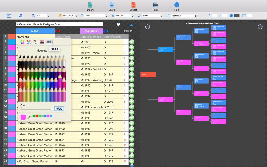 Make A Family Pedigree Chart Online