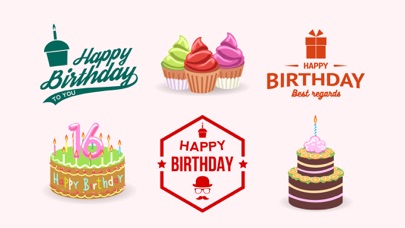 Birthday iMessage Sticker App screenshot 2