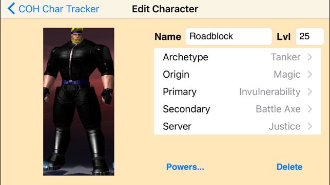 COH Char Tracker