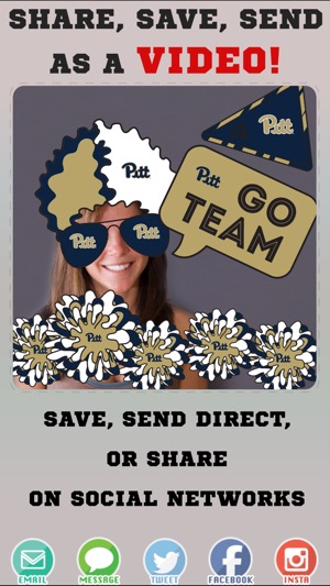 Pittsburgh Panthers Animated Selfie Stickers(圖4)-速報App