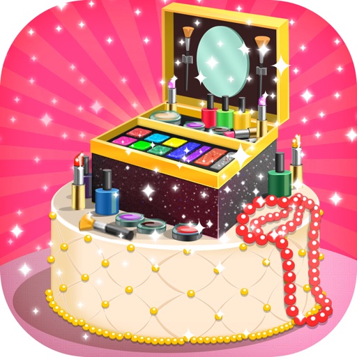 Princess makeup box cake maker icon