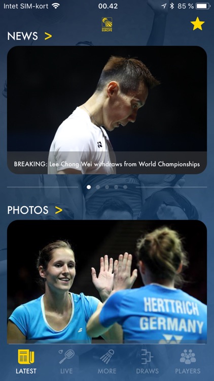 Badminton Live - rank & scores