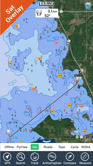 Mille Lacs Lake GPS charts fishing maps Navigator(圖1)-速報App