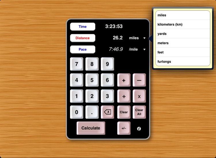 Athlete's Calculator for iPad