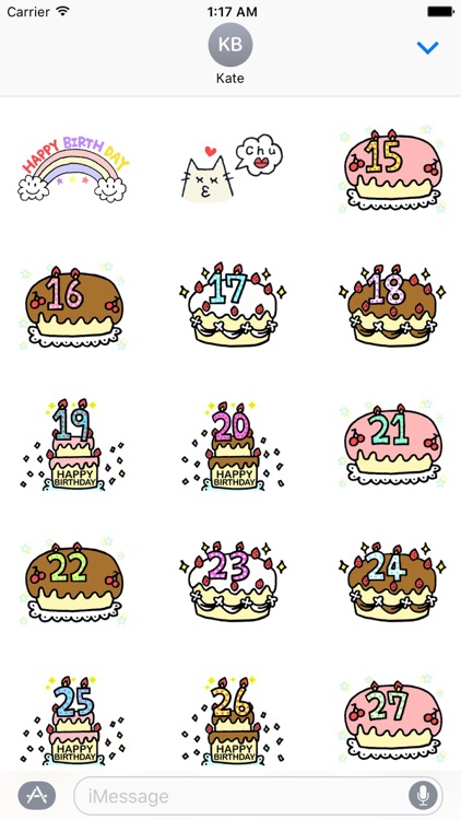 Animated Birthday Sticker Ver1