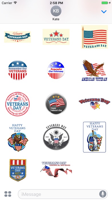 Happy Veterans Day Sticker screenshot 2
