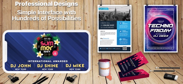 graphic designer pack create edit logos flyers business cards app to make flyers on ipad