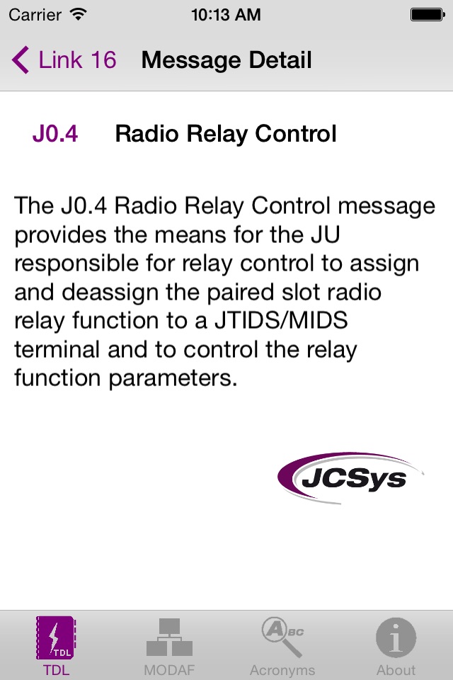 JCSys Reference screenshot 2