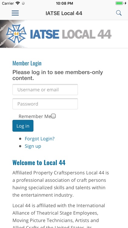 IATSE Local 44 App