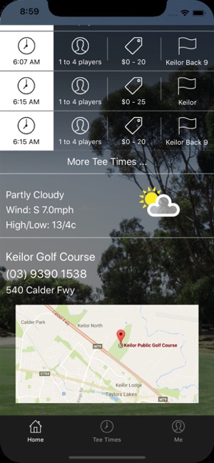 Keilor Golf Tee Times(圖2)-速報App