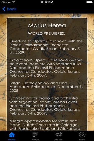 Marius Herea, composer screenshot 3