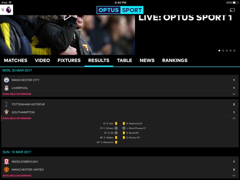 Optus Sport screenshot 4