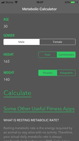 Game screenshot Metabolic Rate Calculator hack