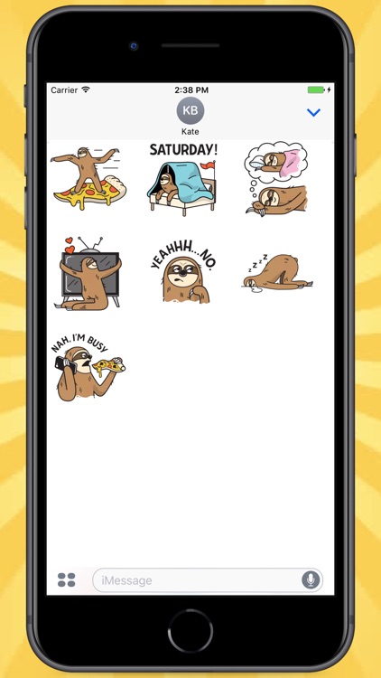 Lazy Crazy Sloth Stickers