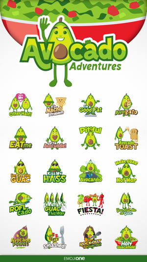 Avocado Adventures by EmojiOne
