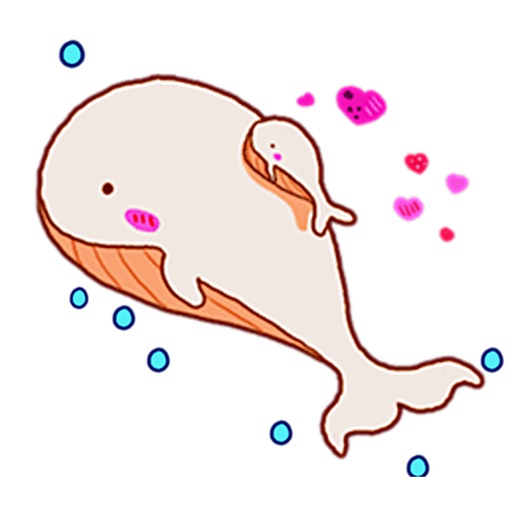 Mother And Child Whale Sticker icon