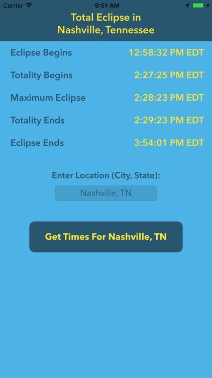 Eclipse Times