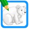 Animal Polar Bear and Friends Coloring Book